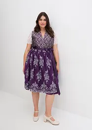 Dirndl med jacquard och broderi (2 delar), bonprix