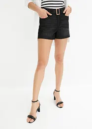 Jeansshorts med skärp (2 delar), bonprix