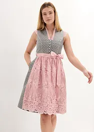 Dirndl med broderat förkläde (2 delar), bonprix