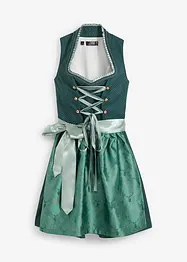 Knälång dirndl med ståkrage (2 delar), bonprix