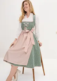 Mellanlång dirndl med förkläde (2 delar), bonprix