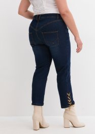 Folkdräktsinspirerade jeans med broderi,7/8-längd, bpc bonprix collection