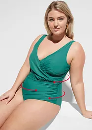 Baddräkt med omlottlook och medelhög formande effekt, bonprix