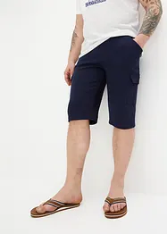 Långa trikåbermudas med cargofickor, ren bomull, Regular Fit, bonprix