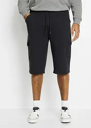 Långa trikåbermudas med cargofickor, ren bomull, Regular Fit, bonprix