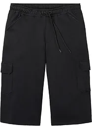 Långa trikåbermudas med cargofickor, ren bomull, Regular Fit, bonprix