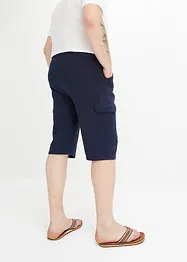 Långa trikåbermudas med cargofickor, ren bomull, Regular Fit, bonprix