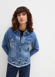 Jeansjacka med broderi, bonprix