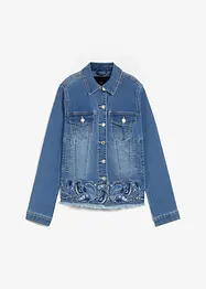 Jeansjacka med broderi, bonprix