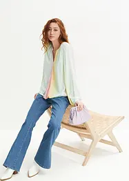 Blus av viskos med mjukt fall, bonprix