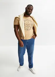 Powerstretchjeans med T-400 och bekvämt snitt, klassisk passform, avsmalnande ben, bonprix