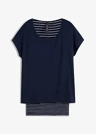 Lång topp i 2 i 1-stil, bonprix