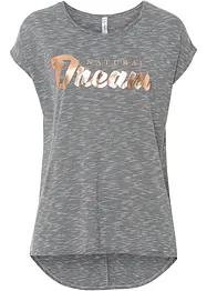 Lång topp med viskosandel, bonprix