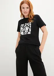 T-shirt med blomtryck, bonprix