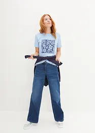 T-shirt med blomtryck, bonprix