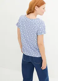 T-shirt med tryck och knytband, bonprix