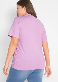 Vid lång topp med V-ringning (5-pack), kortärmad, bonprix
