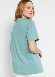 Vid lång topp med V-ringning (5-pack), kortärmad, bonprix