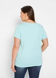 T-shirt med rund halsringning (5-pack), kortärmad, bonprix