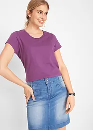 T-shirt med rund halsringning (5-pack), kortärmad, bonprix