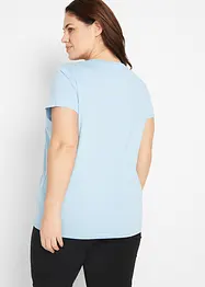 T-shirt med rund halsringning (5-pack), kortärmad, bonprix
