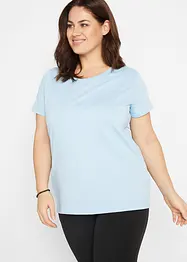 T-shirt med rund halsringning (5-pack), kortärmad, bonprix