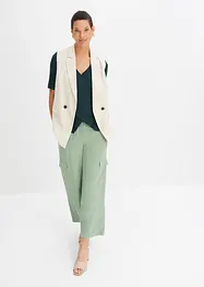 T-shirt med omlottlook i viskosmix, bonprix