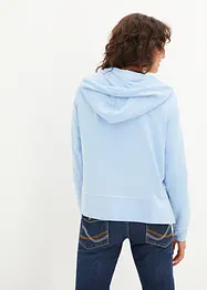 Sweatshirt med huva i fyrkantig modell, bonprix
