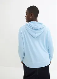 Sweatshirt med huva i fyrkantig modell, bonprix