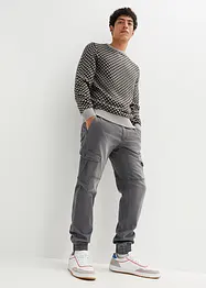 Mjuka jeans med cargofickor, Regular Fit, Straight, bonprix