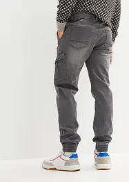 Mjuka jeans med cargofickor, Regular Fit, Straight, bonprix