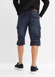 Långa jeansbermudas i cargomodell av tunt material, Relaxed Fit, bonprix