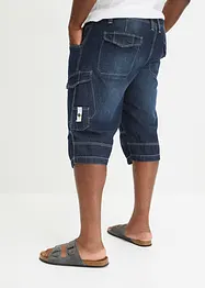 Långa jeansbermudas i cargomodell av tunt material, Relaxed Fit, bonprix
