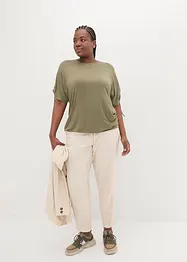 Viskostopp med rynkade ärmslut, bonprix