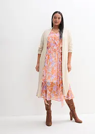 Lång cardigan med sidenandel, bonprix