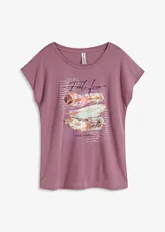 T-shirt med fjädertryck, bonprix