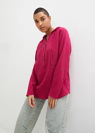Muslinblus med luva i ren bomull, bonprix