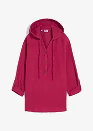 Muslinblus med luva i ren bomull, bonprix