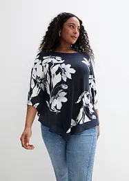 Trikåtunika med blommönster, bonprix