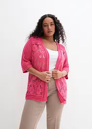 Cardigan med spets, bonprix