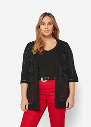 Cardigan med spets, bonprix