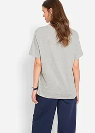 Vid lång topp med V-ringning (5-pack), kortärmad, bonprix