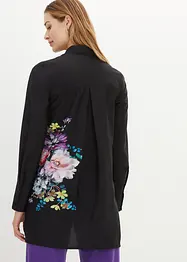 Skjortblus med blommotiv, bonprix