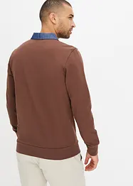 Sweatshirt med pikékrage, bonprix