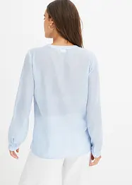 Blus med volang, bonprix