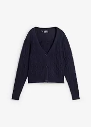 Cardigan med flätstickning, bonprix