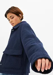 Tunn teddyjacka av bouclé, bonprix