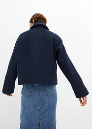 Tunn teddyjacka av bouclé, bonprix