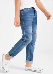 Stretchjeans Mid Waist med förstärkt knäparti, bonprix