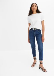 Mom jeans med hög midja, ankellånga, bonprix